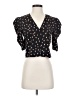 Free Press 100% Polyester Black Short Sleeve Blouse Size S - photo 1
