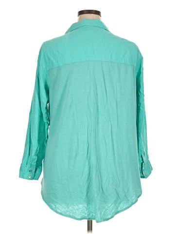 Martha Stewart 3/4 Sleeve Button-Down Shirt (view 2)