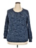 Faded Glory Tweed Blue Pullover Sweater Size 20 - photo 1