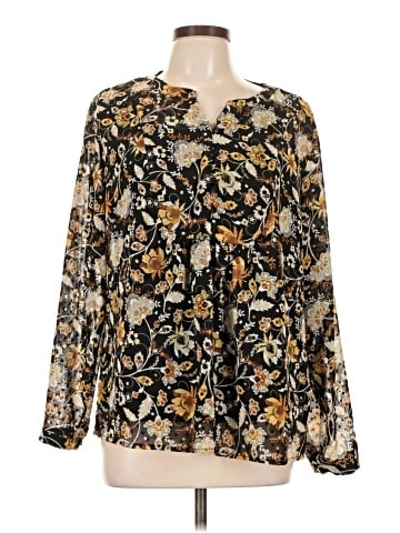 Christopher & Banks Long Sleeve Blouse (view 1)