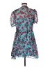 Saloni 100% Polyester Paisley Teal Casual Dress Size 8 - photo 2