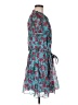 Saloni 100% Polyester Paisley Teal Casual Dress Size 8 - photo 4