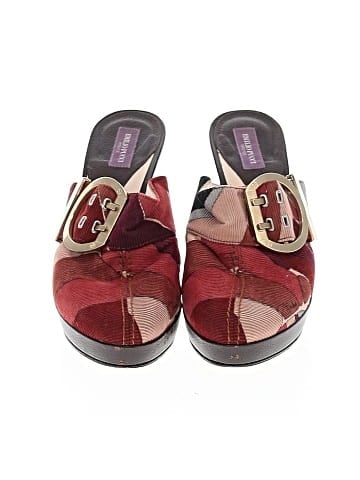 Emilio Pucci  Colorblock Pattern Whipstitch Trim Mules   (view 2)