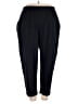 Roaman's Solid Black Track Pants Size 30 (3X) - photo 1