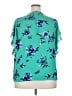 Counterparts 100% Polyester Teal Short Sleeve Blouse Size XL - photo 2