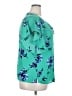 Counterparts 100% Polyester Teal Short Sleeve Blouse Size XL - photo 4