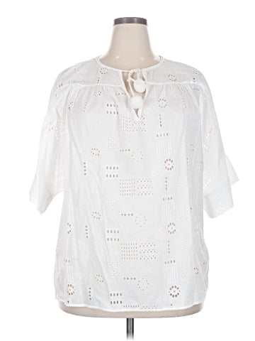 Lafayette 148 New York Short Sleeve Blouse (view 1)