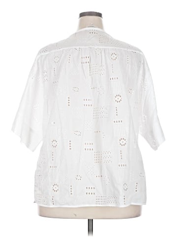 Lafayette 148 New York Short Sleeve Blouse (view 2)