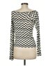 M Missoni Chevron-herringbone Silver Long Sleeve Top Size 6 - photo 2