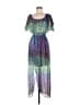 Cato 100% Polyester Print Blue Casual Dress Size 8 - photo 1