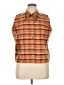 ICE 100% Silk Orange Sleeveless Silk Top Size XL - photo 1