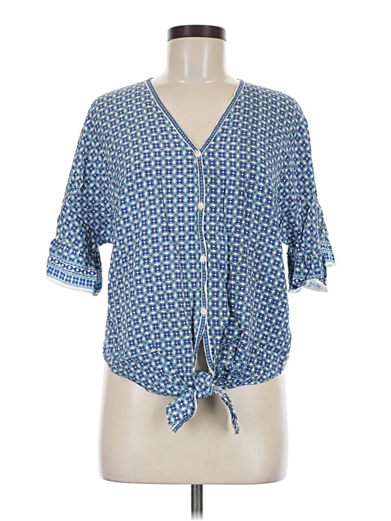Pre-owned Max Studio 3/4 Sleeve Blouse In Blue