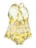 Mia Joy Floral Yellow One Piece Swimsuit Size 12 - photo 2
