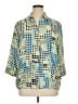 DressBarn 100% Polyester Color Block Teal 3/4 Sleeve Blouse Size 1X - photo 1