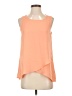 Soprano 100% Polyester Orange Sleeveless Top Size S - photo 1