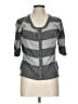 B-Design Gray 3/4 Sleeve Top Size L - photo 1