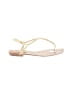 Veronica Beard 100% Leather Gold Sandals Size 7 - photo 1