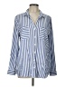 BeachLunchLounge Stripes Blue Long Sleeve Button-Down Shirt Size L - photo 1
