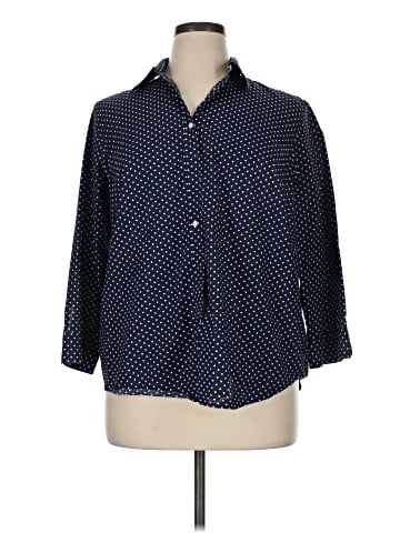 Lauren by Ralph Lauren 3/4 Sleeve Button-Down Shirt (view 1)