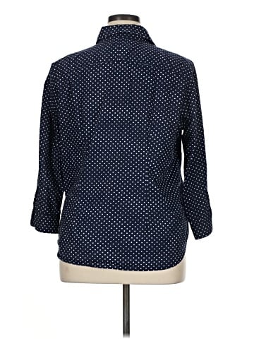 Lauren by Ralph Lauren 3/4 Sleeve Button-Down Shirt (view 2)