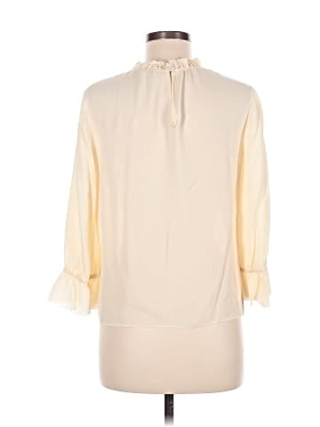 FRAME 3/4 Sleeve Silk Top (view 2)