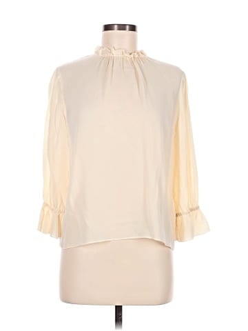 FRAME 3/4 Sleeve Silk Top (view 1)