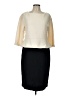 St. John Color Block Ivory Cocktail Dress Size 12 - photo 1