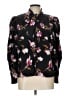 Who What Wear 100% Polyester Floral Black Long Sleeve Blouse Size L - photo 1