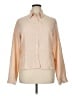 AKA Eddie Bauer 100% Silk Color Block Tan Long Sleeve Silk Top Size XL - photo 1