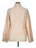 AKA Eddie Bauer 100% Silk Color Block Tan Long Sleeve Silk Top Size XL - photo 2