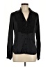 Etcetera Black Long Sleeve Silk Top Size 8 - photo 1