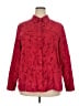 Sag Harbor 100% Polyester Print Red Long Sleeve Blouse Size 20 - photo 1