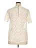 Banana Republic 100% Polyester Ivory Short Sleeve Turtleneck Size XL - photo 2
