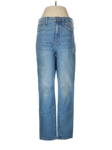 Madewell Tall Classic Straight Jeans in Nearwood Wash (view 1)