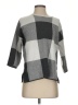 Max Studio Checkered-gingham Color Block Gray Pullover Sweater Size S - photo 1
