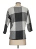 Max Studio Checkered-gingham Color Block Gray Pullover Sweater Size S - photo 2