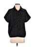 OAT 100% Polyester Polka Dots Black Short Sleeve Blouse Size S - photo 1