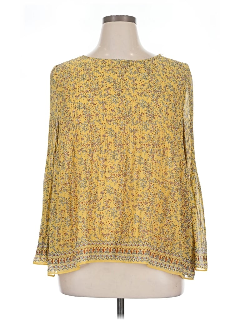 Pre-owned Max Studio Long Sleeve Blouse In Yellow