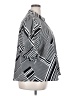 Karl Lagerfeld Paris 100% Polyester Chevron-herringbone Silver 3/4 Sleeve Blouse Size 2X - photo 4