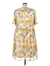 Ellos 100% Polyester Floral Yellow Casual Dress Size 22 - photo 2