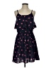 Elle 100% Polyester Hearts Blue Casual Dress Size S - photo 1
