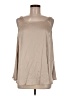 Nap 100% Polyester Tan Sleeveless Blouse Size M - photo 1