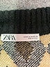 Zara Argyle Gold Black Pullover Sweater Size M - photo 7