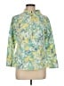 Talbots Outlet 100% Cotton Print Green Raincoat Size M - photo 1