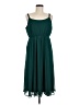 Torrid 100% Polyester Solid Green Teal Cocktail Dress Size Med Plus (00) - photo 1
