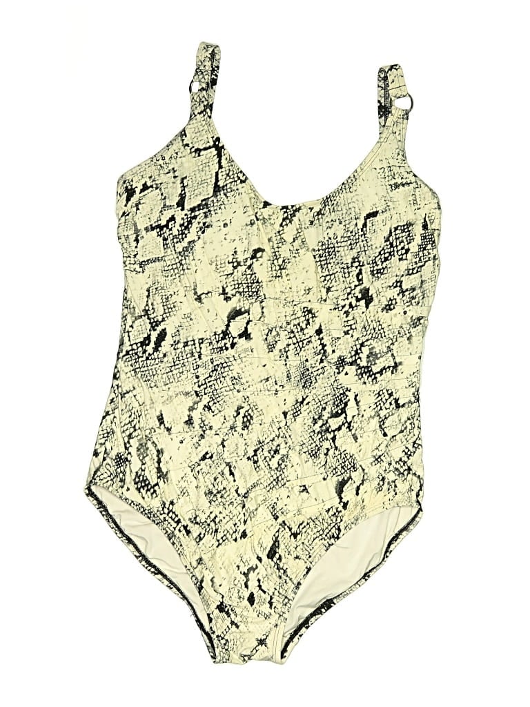 Pre-owned Calvin Klein One Piece Swimsuit In Ivory
