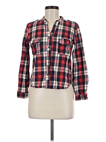 Papaya Long Sleeve Button-Down Shirt (view 1)