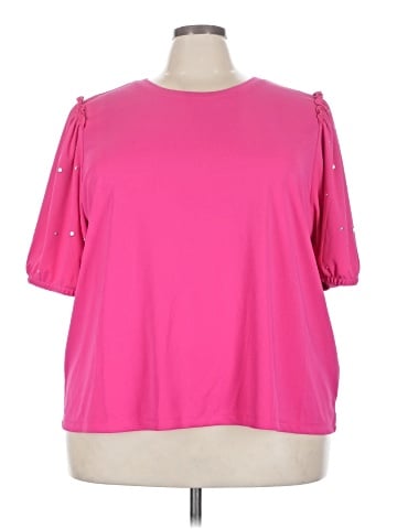 Karl Lagerfeld Paris Short Sleeve Top (view 1)