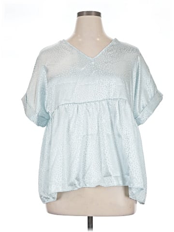 The ZigZag Stripe Short Sleeve Blouse (view 1)