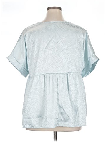 The ZigZag Stripe Short Sleeve Blouse (view 2)